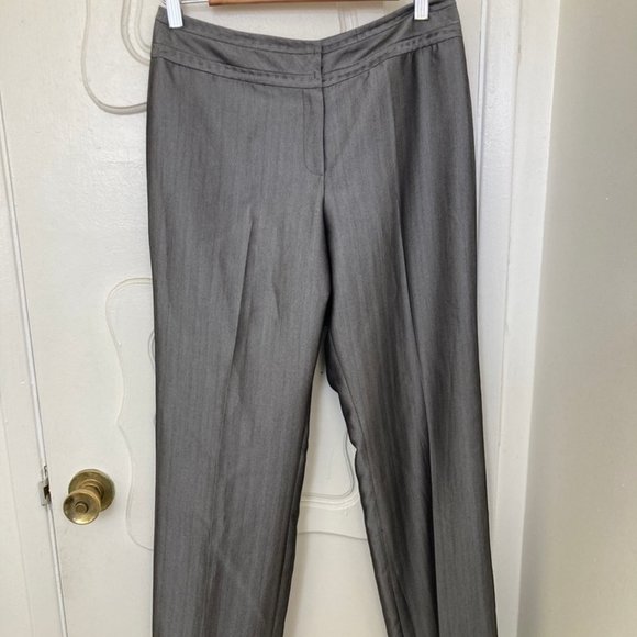 EUC Silver herringbone professional slacks, trousers, pants Size 38 - Picture 1 of 7